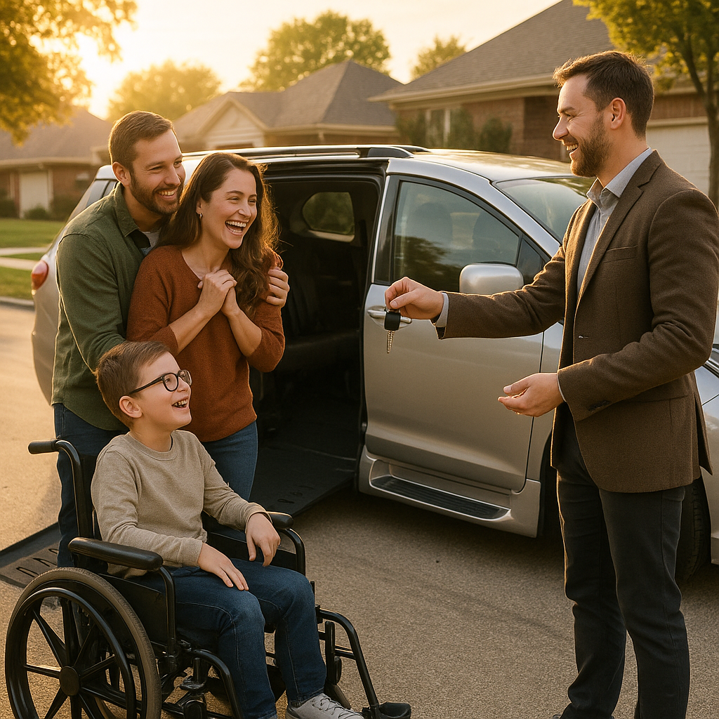 Wheelchair accessible van delivery